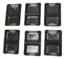 Pack Of 6 Ceramic Hakumu Soy Sauce Or Condiment Saucer Dish With 2 Compartments