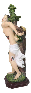 Christian Martyr Roman Soldier Saint Sebastian Pierced By Arrows Figurine 12"H