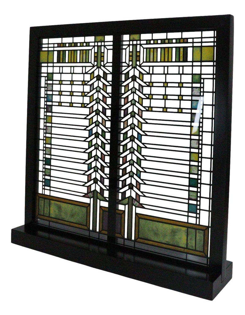 Frank Lloyd Wright Martin House Casement Window Stained Glass Panel Desk Plaque