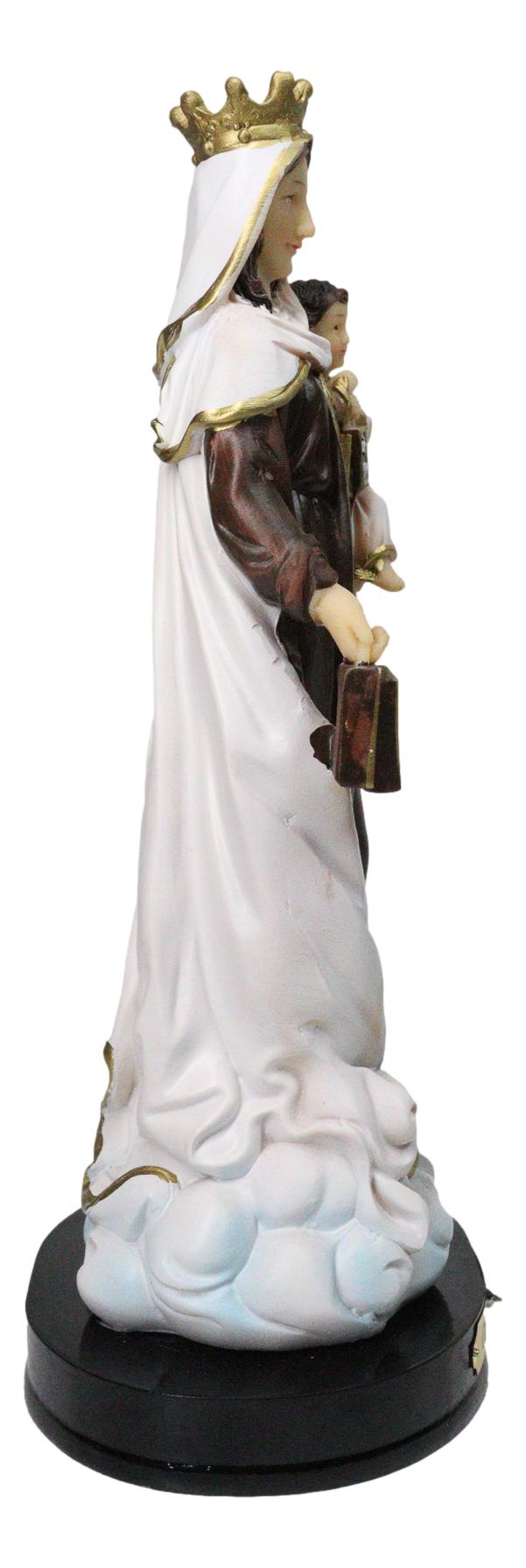 Our Lady of Mount Carmel Virgin Mary Carrying Child Jesus Figurine with Base