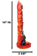 Gothic Grim Reaper Incense Stick Holder Burner Flaming Skull Pillar Ash Catcher