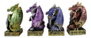 Set of 4 Fantasy Metallic Colorful Miniature Alchemy Battle Dragons Figurines