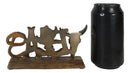 Rustic Western Texas Word Art Cow Skull Cowboy Hat Ropes Horseshoe Desk Plaque