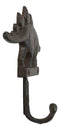 Pack Of 2 Cast Iron Rustic Jurassic Stegosaurus Dinosaur Wall Hook Sculptures
