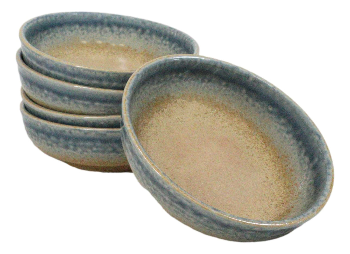 Pack Of 5 Blue River Ao Nagashi Collection Shallow Bowl Or Deep Plates 10oz