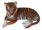 Large Royal Bengal Tiger Resting Gracefully 15.5" Long Statue Home Garden Decor