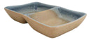 Pack Of 6 Ceramic Ao Nagashi Soy Sauce Or Condiment Dishes With 2 Compartments