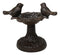 Cast Iron Rustic Whimsical Two Birds On Tree Bird Feeder Bath Small Sculpture