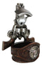 Western Cowboy 2 Gun Pistols Silver Texas Longhorn Concho Wall Bottle Cap Opener