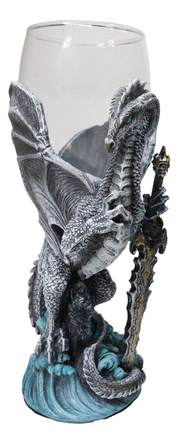 Ruth Thompson Elemental Dragon Omega Blade Sword Glass Wine Goblet Chalice Cup