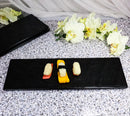 Pack Of 3 Kokuyo Black Minimalistic Rectangular Shaped Serving Platter 14.5"L
