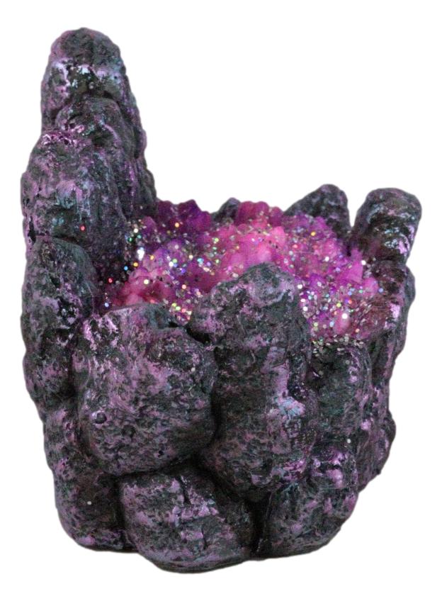 Faux Geode Crystals Rock Magic Wands Holder Stand Prop Accessory Decor