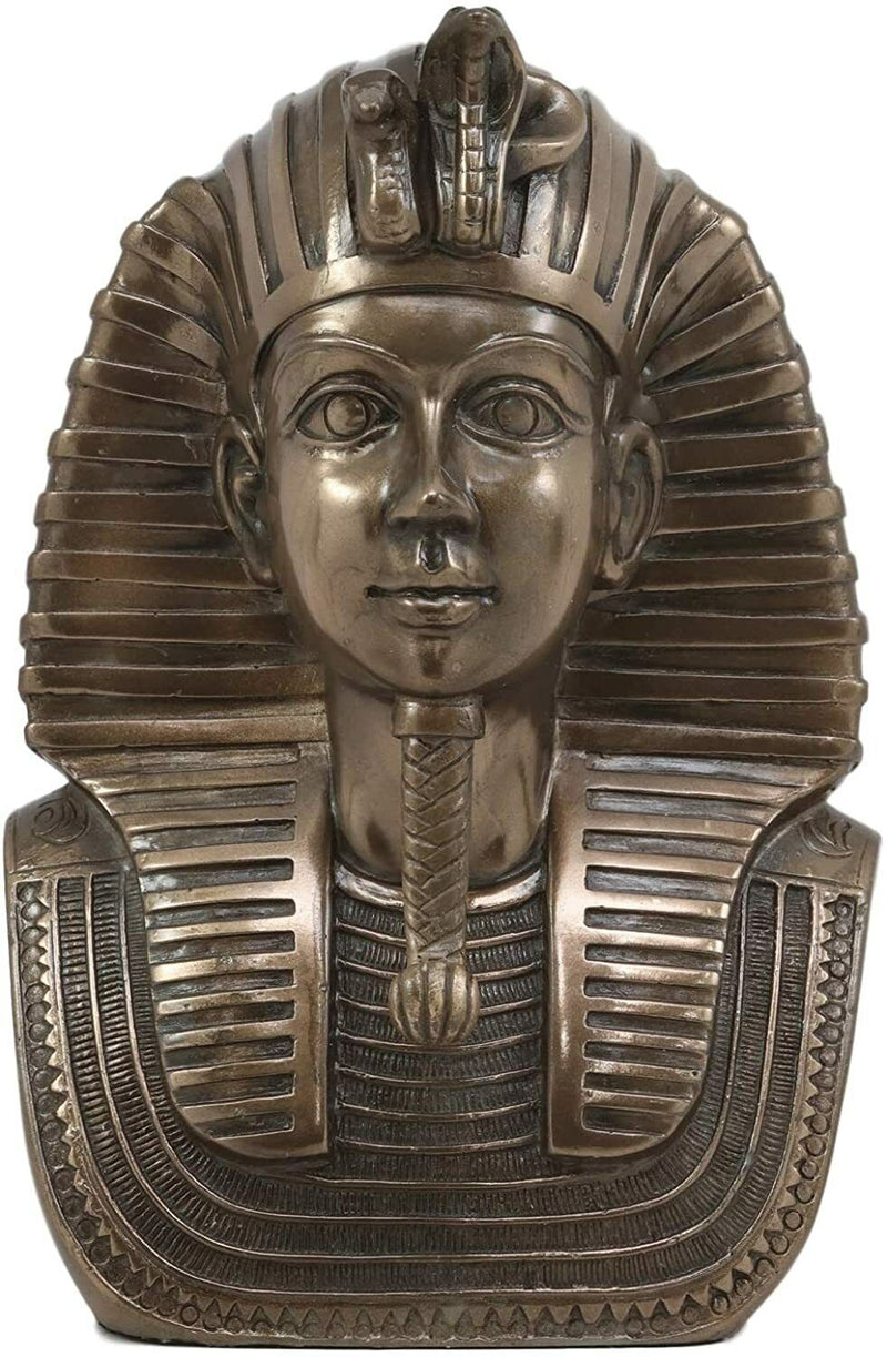 Ebros Egyptian Pharaoh King Tut and Queen Nefertiti Bust Set of Two Figurine