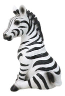 Wildlife Nature Safari Savanna Equid Zebra Horse Foal Sitting Figurine