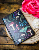 Wicca Dark Forest Toadstool Mushrooms Luna Moth A5 Lined Pages Journal Book