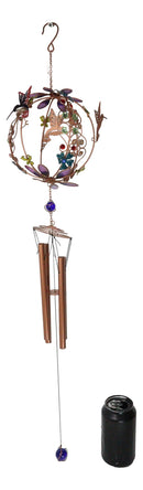 Whimsical Hummingbirds by Enchanted Globe Floral Garden Copper Wind Chime