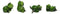 Set of 4 Whimsical Green Pond Frogs in Multiple Poses Decorative Figurines