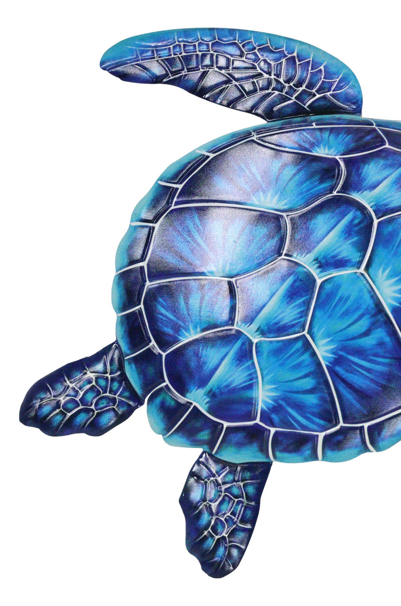 Marine Ocean Harmony Series Blue Bermuda Elegant Sea Turtle Metal Wall Decor