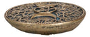 Wicca Sacred Knotwork Triple Moon Pentagram Round Incense Holder Burner