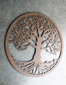 Brown 23"D Oversized Celtic Tree of Life Medallion Metal Wall Circle Plaque