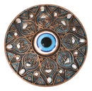 Auspicious Evil Eye Of Providence With Sacred Symbols Round Decorative Box