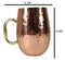 Moscow Mule Copper Plated Stainless Steel Hammered Barrel Cup Mug Gold Handle