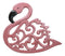 Tropical Paradise Pink Flamingo Bird Scrollwork Cast Iron Wall Or Table Trivet