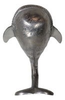 Set of 2 Aluminum Nautical Marine Beluga Whale Flailing Tail Wall Hook Hangers