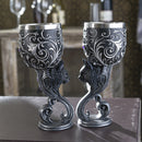 Set Of 2 Wicca Black Cats Familiars Love Hex Of The Heart Pentagram Wine Goblets