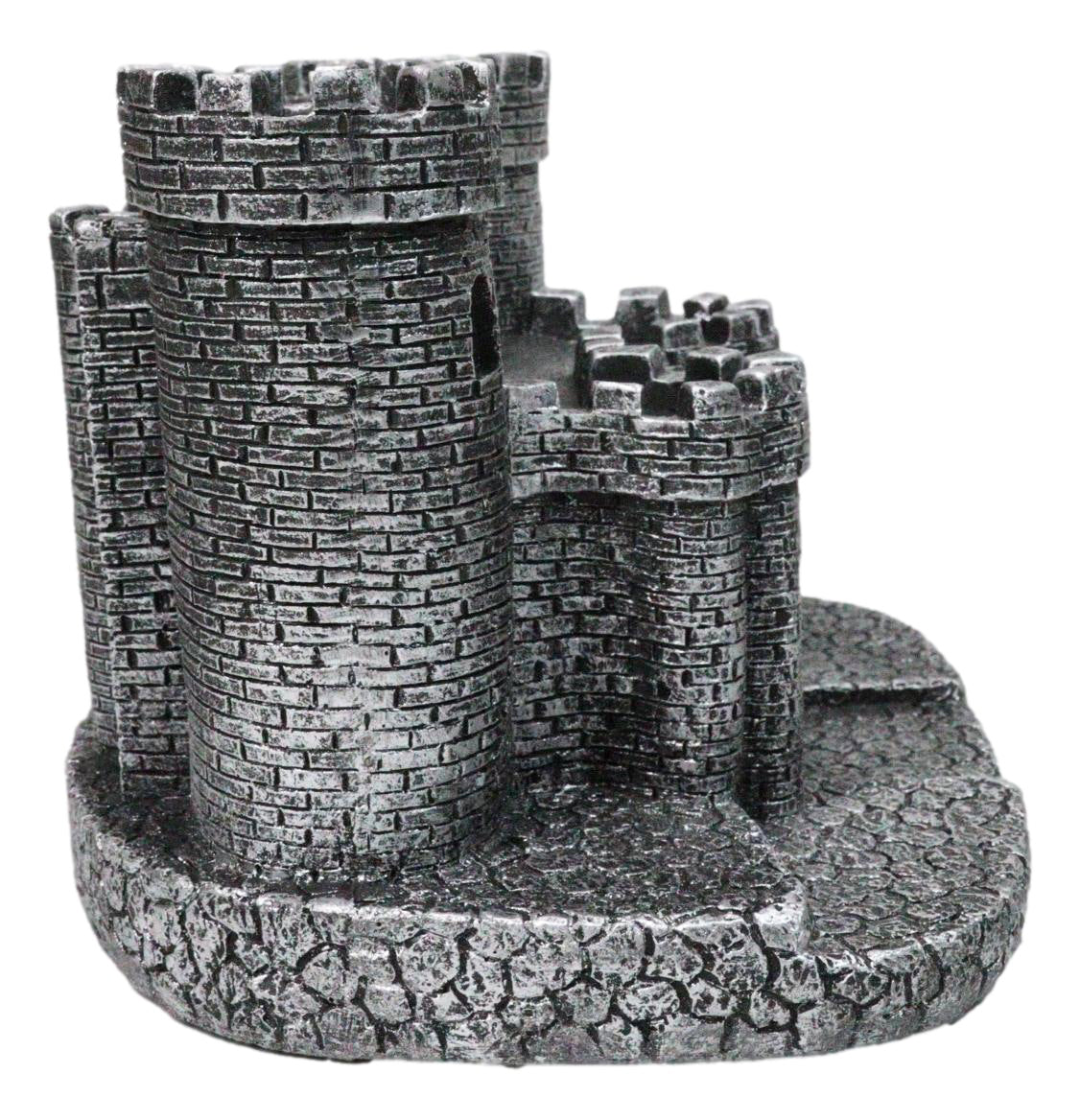 Gothic Medieval Windsor Stonewall Castle Fortress Miniature Display Stand 5"H - Ebros Gift