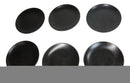 Set Of 6 Kokuyo Black Contemporary Appetizer Dessert Salad Ceramic Plates 6"D