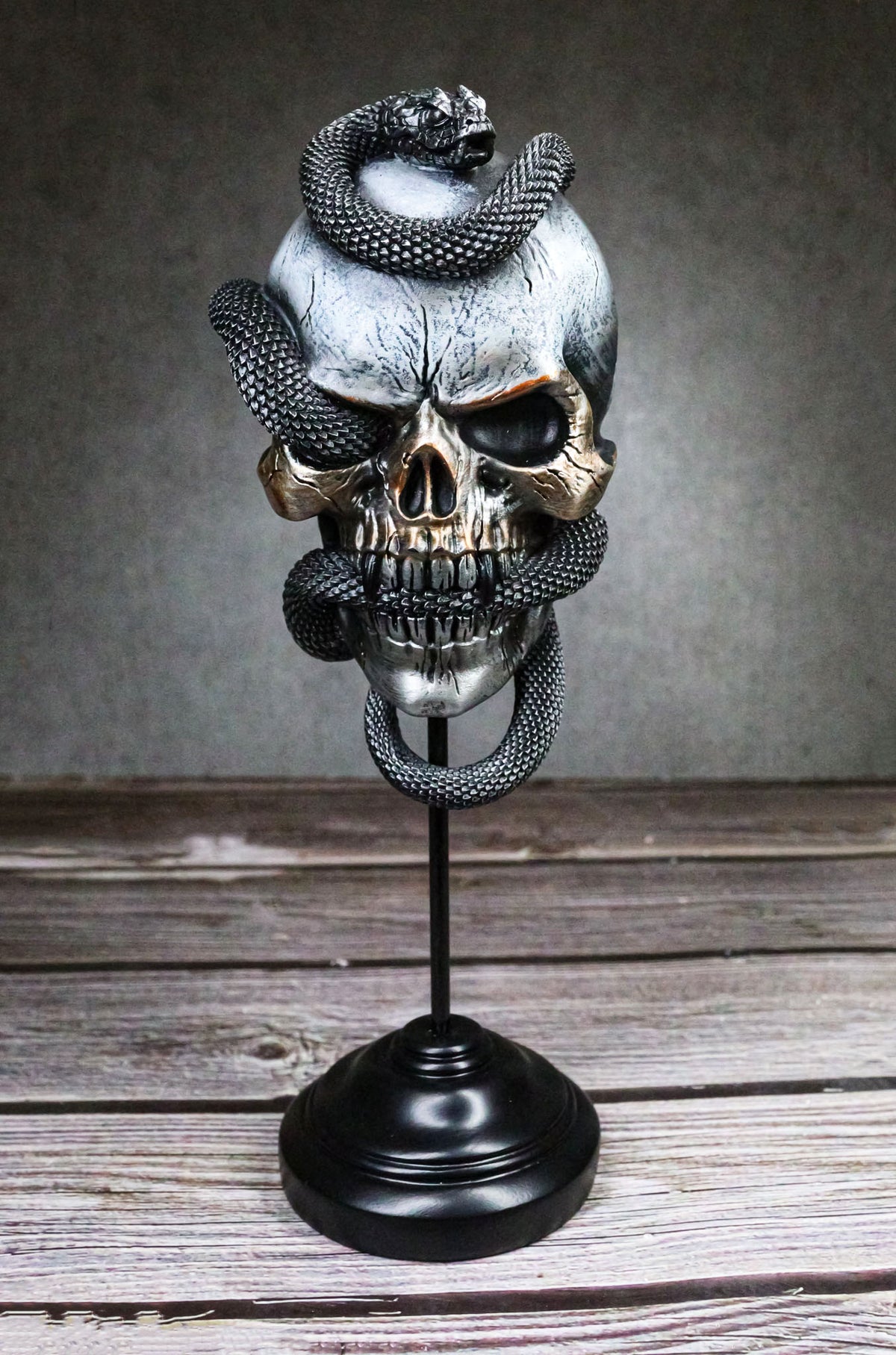 Cult Of Canaan Serpent Skull Masque Ornament On Pole Stand Or Wall Sculpture