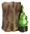 Whimsical Green Frogs Welcome Sign Decorative Floral Vase Or Planter Figurine
