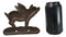 Cast Iron Whimsical Flying Pig Angel 3-Peg Wall Hook Decorative Sculpture