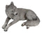 Resting Wise Gray Lone Wolf Figurine Timberwolves Pack Decorative Decor Statue