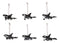 Set Of 6 Nautical Black Orca Whales Ocean Marine Wall Decor Tree Ornaments
