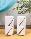 Set of 4 Yukino Hana Snow Flowers Art Porcelain 1.25oz Ochoko Yuzu Sake Cups