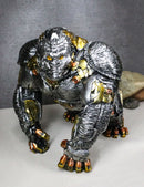 Steampunk Gearwork Cyborg Metallic Primate Silverback Gorilla Kong Figurine
