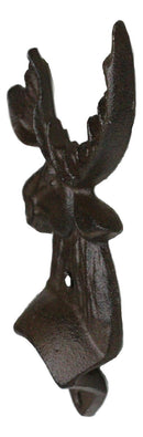 Pack Of 2 Rustic Western Country Bull Moose Cast Iron Beer Bottle Wall Openers