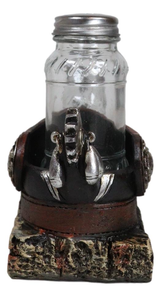 Western Cowboy Boot Spurs USA Flag Conchos Faux Leather Salt Pepper Shakers Set