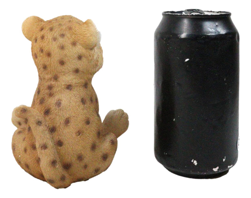 Whimsical Animal Kingdom Leopard Cub Seated With Big Smile Figurine