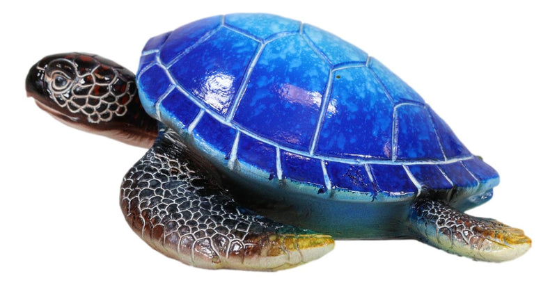 Nautical Ocean Blue Giant Sea Turtle Swimming Bobblehead Figurine Tortoise