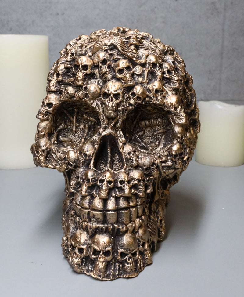 Ossuary Morphing Ghost Whisper Boneyard Skeletons Faux Brass Skull Figurine