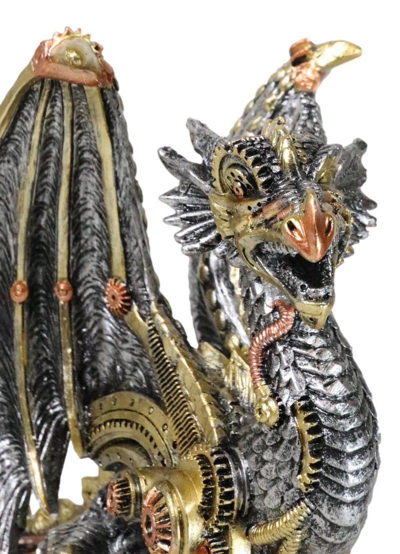 Geared Mechanical Look Steampunk Dragon Cyber Robot Decorative Sculpture
