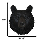 Large Magnificent Black Bear Wall Head Taxidermy Replica Decor Plaque 23"Tall