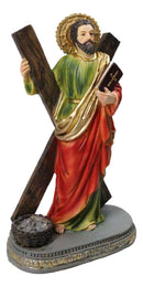 Christian Apostle Disciple of Jesus Saint Andrew with Saltire Cross Figurine 8"H
