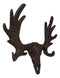 Cast Iron Western Rustic Bull Moose Head Wall Double Hooks For Keys Leashes Hats