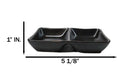 Pack Of 6 Ceramic Black Kokuyo Soy Sauce Or Condiment Dishes Double Partition