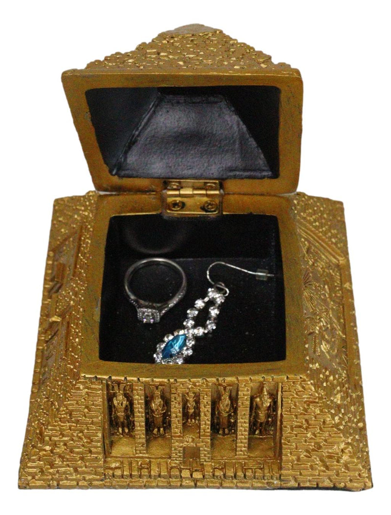 Gods Of Egypt Pharaoh The Great Pyramid Of Khufu Small Hinged Trinket Box Decor