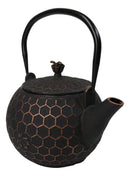 Bronze Bees With Honeycomb Design Large Cast Iron Tetsubin Teapot 60oz Tea Pot
